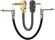 FUTUREORYY 2Pcs Guitar Patch Cables Professional Effector Pedal Cables for Electric Guitar Bass Easy to Install Reliable Connection for Music Performances