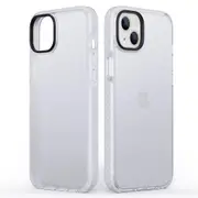 For iPhone 15 Plus Matte PC+TPU Back Case Fall Protection Mobile Phone Guard Cover