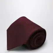 [Destin] Bordeaux-coloured silk tie One size Burgundy