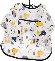 Kisangel Waterproof Bib Apron Burp Newborn Feeding Smocks for Apron for Bibs Dining Smock Smock Supply Long Sleeve Bib Pure Cotton