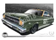 Bathurst Legends 1967 FORD XR GT HARRY FIRTH / FRED GIBSON A2 FRAMED PRINT (B005