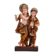 Handcrafted Poly Marble Radha Krishna Murti/Statue (Size: 28 X 15 X 8 CM)