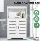 Bathroom Tallboy Cabinet Cupboard Toilet Storage Organiser Rack Laundry Stand