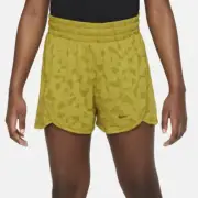Nike Dri-FIT Breezy Big Kids' (Girls') High-Waisted Training Shorts-XL - Green