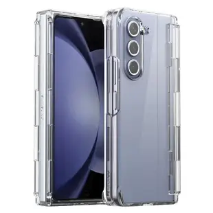 韓國araree適用于三星z fold5手機殼 全包鉸鏈純色透明 zfold5防摔輕薄保護套簡約商務帶筆槽可放筆FOLD5外殼