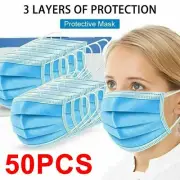 250pcs $20 Face Mask Adult Blue Disposable Masks 3-Layer Filter Protection USA