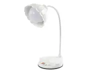 LED Reading Light Plastic Flower Shaped USB Charging White