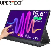 UPERFECT 15.6" Touchscreen Monitor FHD USB-C Portable Monitor Built-in Battery