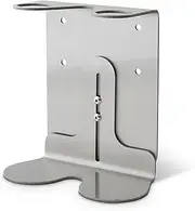 Wall-Mounted Bottle Dispenser Holder Bracket in Brushed Nickle, Silver, and Soap Bottle Brackets, for Bathroom and Kitchen (Double)