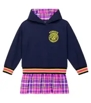 [Versace Kids] Versace Kids Printed cotton jersey hoodie dress Y 8 multicoloured