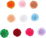 Dress up Your Pet 10 Pcs Cat Dog Collar Flower Charms Grooming Decor Color Random Mix Pet Accessories for Cats and Dogs