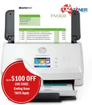 HP Scanjet Pro 4000 SNW1 A4 Sheet-Feed Document Scanner 40PPM [6FW08A]