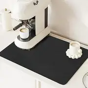 Highly Absorbent Drying Mat 50 x 40 cm - Dirt-Repellent & Non-Slip Kitchen Mat for Sink/Coffee Machine, Dishwasher-Safe Dish Drying Mat with Eco Certification