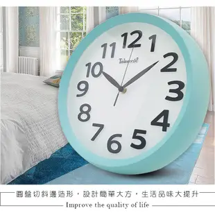 Telesonic/天王星鐘錶 現代時尚立體字藍色時鐘 掛鐘 日本機芯