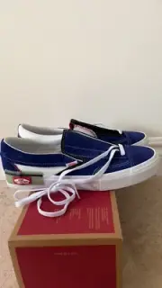 Vans Blueprint Blue SLIP ON Cap Sneaker Men's 9 Women's 10.5 EU 42 VN0A3WM5XHR