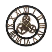 Kings Wall Clock 80CM Large Modern Vintage Retro Luxury Art Metal Home Decor