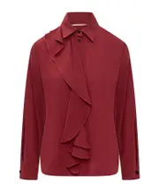 Victoria Beckham Ruffle Detailed Shirt UK6 Fuchsia