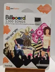 New Sandisk Sansa SR Slot Radio Billboard 80s and 90s Music Card 1000 Songs