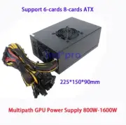 Support 6/8-Cards ATX Multipath 800W-1600W GPU Power Supply Brand New