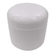 Empty White Plastic Jar (3oz)