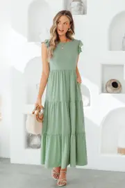 Cupshe Juniper Dream Green Maxi Dress - Green,L