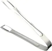 BIUDECO Stainless Steel Food Tongs Premium Serving Clamp for Ice Pastries Vegetables Resistant Kitchen Tool for Home Parties Weddings Catering Events Silver