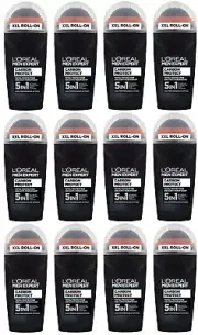 (Pack of 12) L'Oreal Men Expert Carbon Protect 5in1 Roll On for Men 12x50ml