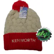 kenworth POM Beanie Stocking cap hat truck toboggan ski ladies kw semi cat new