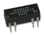 RELAY, REED, DIL, DPST-NO, 5VDC, COIL RESISTANCE 200OHM, COIL VOLTAGE FOR HAMLIN