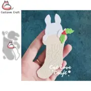 Rabbit Stocking Sock Metal Cutting Dies Scrapbooking Die Cuts Card Making Craft