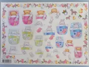 A4 DECOUPAGE/PAPER TOLE Sheet for Cardmaking, Mireille E 788, Teddy/Bunny asleep