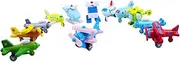 BRIGHTFUFU 12PCS Mini Airplane Model for Learning for Room Decoration Safe Natural Material Promotes Color Recognition and Imagination Development