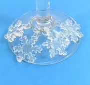 Snowflake Winter snow themed Wine glass Charms Set Of 4 - glass charms