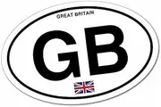 Great Britain GB Country Code Sticker