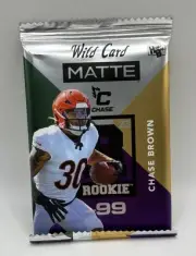 Chase Brown Wild Card Matte Rookie Chase Pack Guaranteed Numbered 99 Or Less