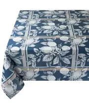 Benson Mills Citrus Bounty Jacquard Denim Tablecloth, 60" x 120" NEW
