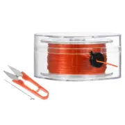 55Yard Flat Stretchy Bracelet String 0.8mm Elastic Beading Cord Orange