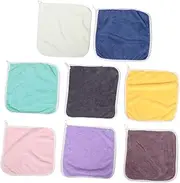 BIUDECO 8pcs Flannel Face Towel Bath Towel Towels for Newborn Hand Towel Facial Towels Muslin Cloth Wash Cloth Washcloth Hanging Towel Wash Cloths Coral Fleece