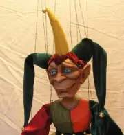 JESTER - wooden marionette, 24 inches tall, handmade from CZECH REPUBLIC