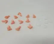 12 pcs VTG Zim's Flesh 13mm H-Type Nostrils Plastic Cat Animal Nose Craft Toy