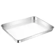 Mini Rectangle Oven Tray Stainless Steel Small Baking Sheet for Toaster Ovens
