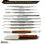 Dental Wax Modelling Lab Technician Kit Zahle Beale Carver Mixing Spatula Knife