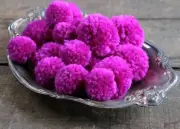 Purple Yarn Pom Poms 1 & 1.5 inches Pack of 20 Craft Supplies for Kids Holidays