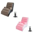 Lazy Sofa Inflatable Sofa Chair Seating with Hand Pump Lightweight Floor Lounger