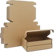 Corrugated Cardboard Shipping Boxes, 125x80x20mm (5"x3"x0.8") Small Parcel Boxes, Packaging Mailing Boxes for Business, Posting, Large Letter Packet Shipping, Storing or Gift(Pack of 25)