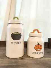 Rae Dunn Witch’s Brew & Jack O’lantern Halloween Canisters