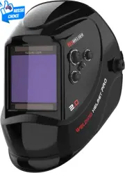 Welding Helmet Large Viewing Screen Solar Powered Auto Darkening 4 Arc Sensor