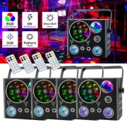 4x DMX RGB LED Laser Projector Beam Gobo Strobe DJ Disco Party Stage Laser Light