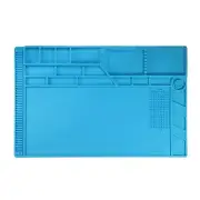 Soldering Mat 21.7"x13.8" Silicone Magnetic Electronics Work Mat, Blue