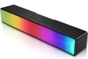 Computer Speakers, Computer Sound Bar with RGB Lights, USB Powered PC Speaker...